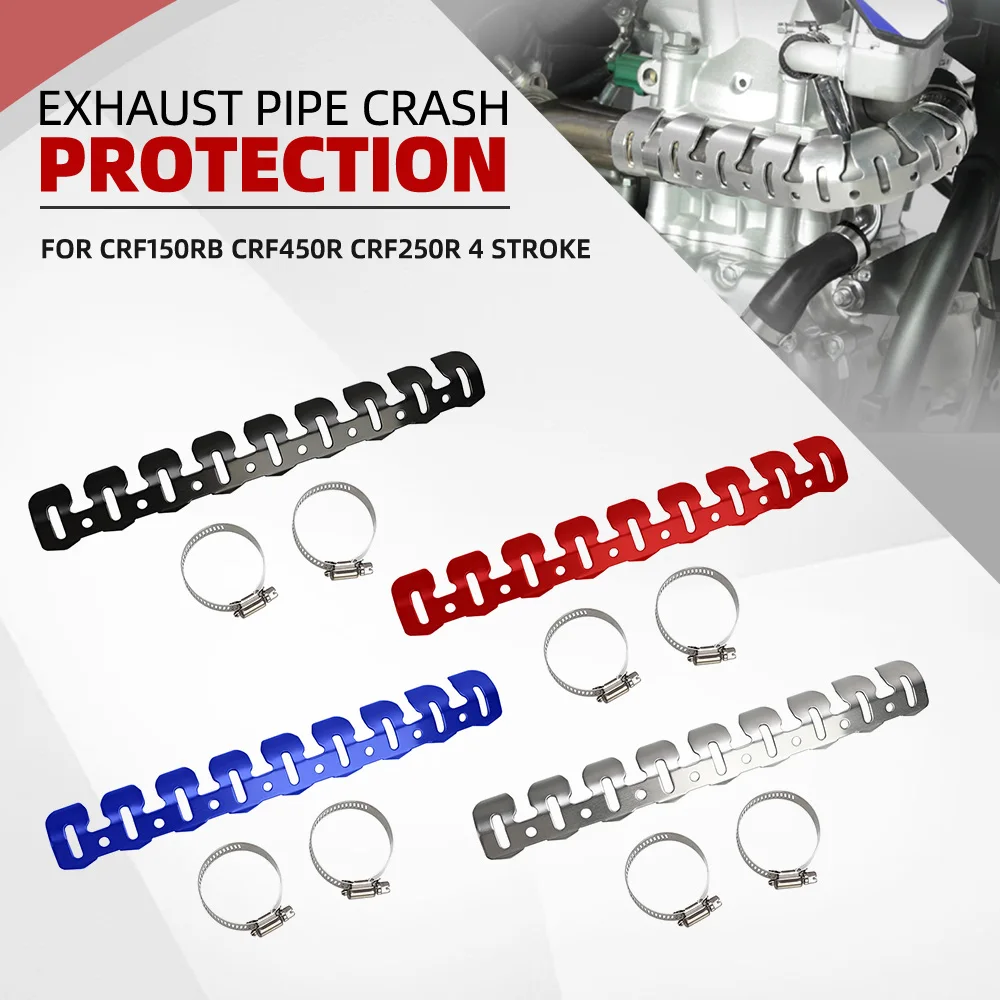 For Honda CRF150RB CRF450R CRF250R 4 Stroke Motorcycle Exhaust Pipe Crash Protector Exhaust Heat Shield Muffler Protector Cover