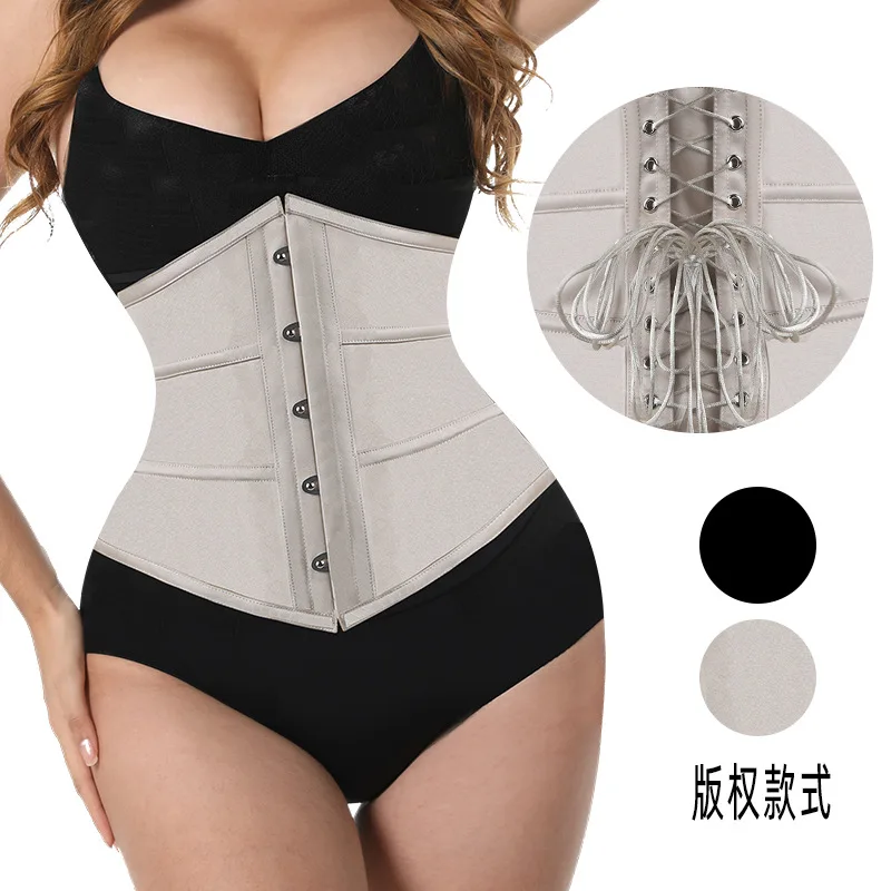 Women\'s Outer Wear Palace Waist Clip Fishbone Gothic Corset Female Shaping Tummy Waist Shaper 5 Buttons With Ajustable Straps