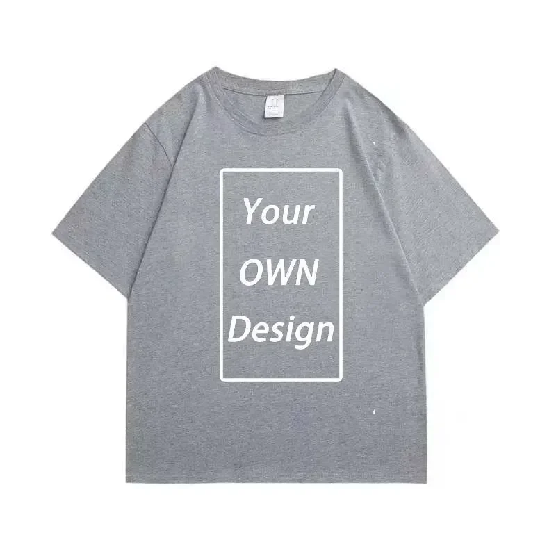 Personnalisez votre propre Logo T-shirt 100% coton hommes T-shirt en coton personnalisé texte personnalisé nom Tsihrts