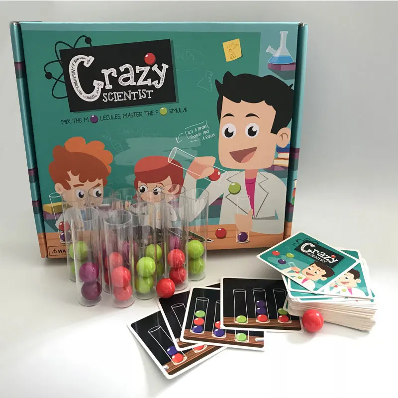 Crazy Scientist Test Tube Set Board Game Logical Thinking Game Kids Calculate Skill Training Game Children's educational toys