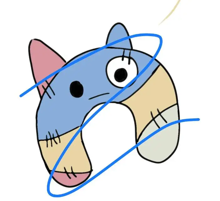 

Pre-sale Fanmade Bad Bubby Ohmnanon U Shaped Pillow Cervical Pillows