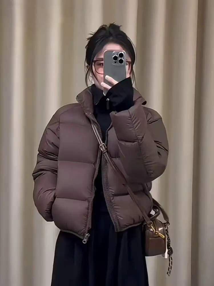 

Lady Short Down Cotton Jacket Winter New Fashion Loose Europe and America style Thick And Warm Bread Jackets Padded Parkas