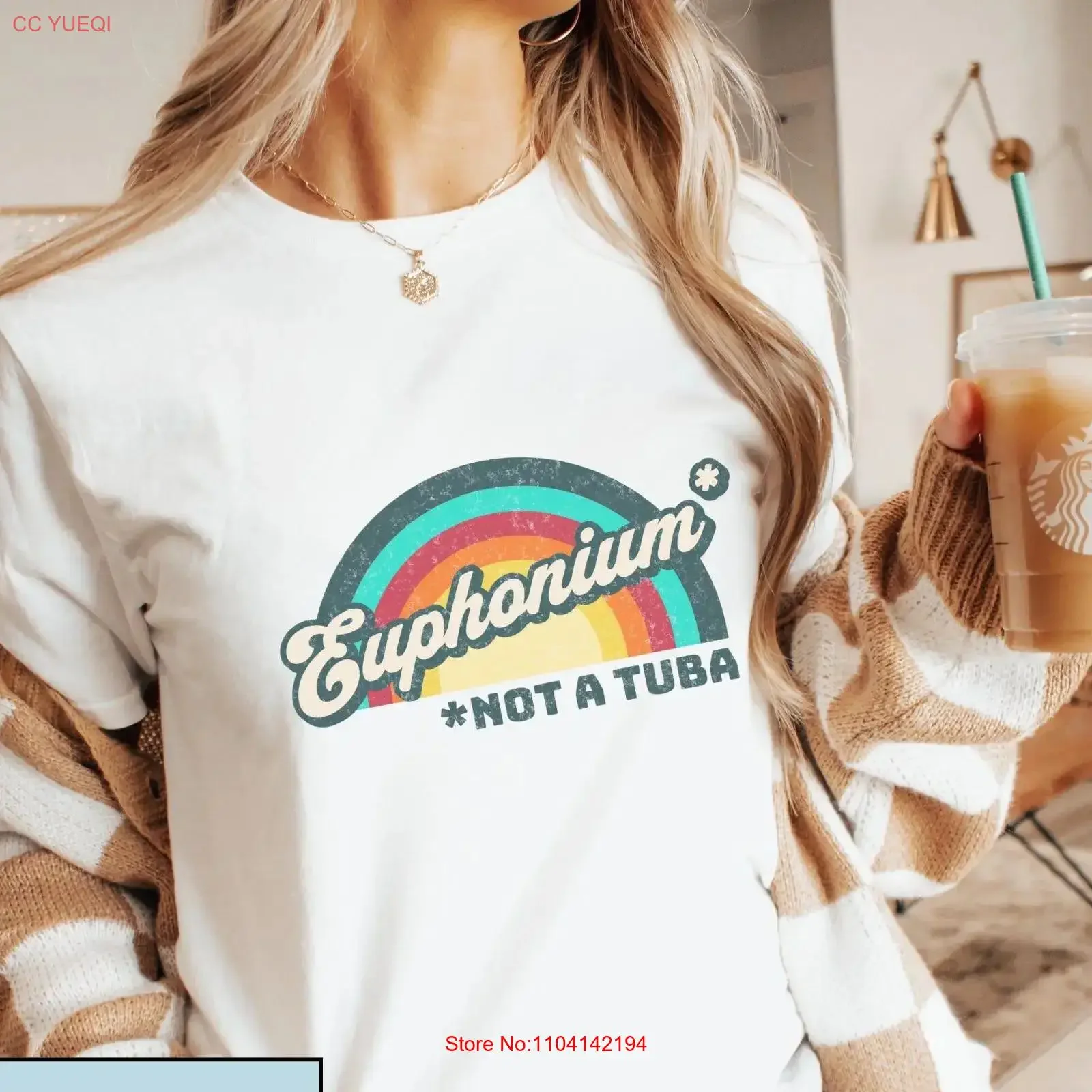 Euphonium T Shirt Band Marching Musician Brass High School Player Life vintage Washed Slightly homme Top For Everyday Wear Soft