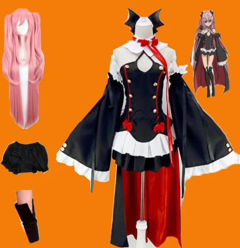 

Cosplay Seraph Of The End Owari no Seraph Krul Tepes Cosplay Costume Uniform Wig Anime Witch Vampire Halloween Costume