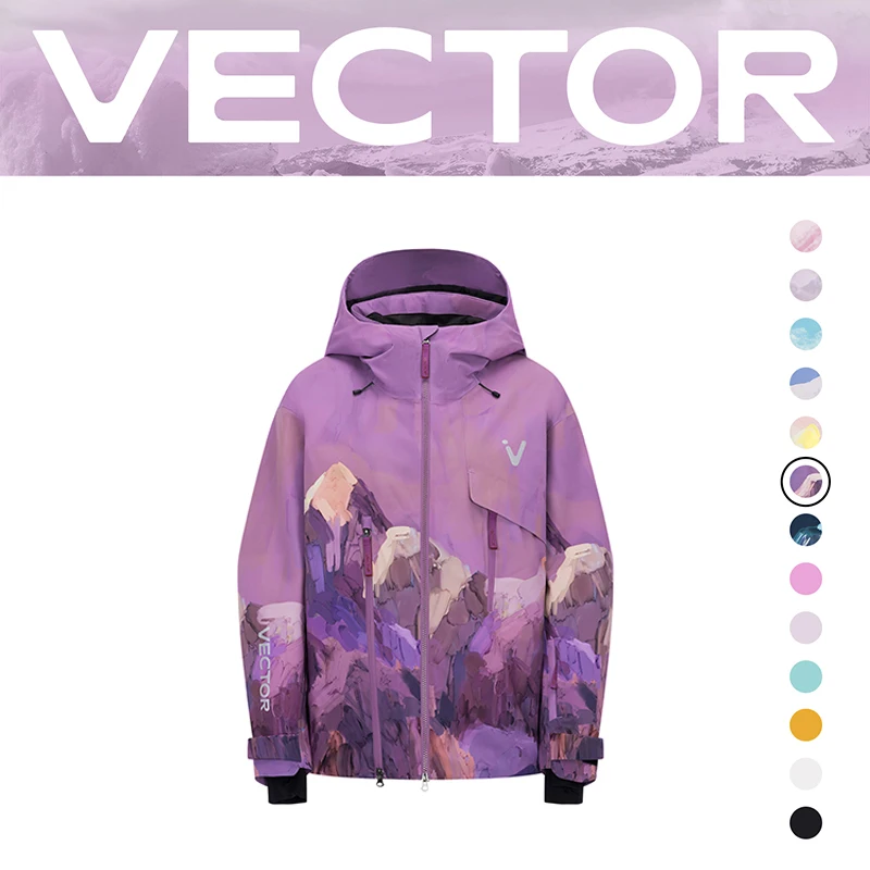 VECTOR Ski-jas van katoen voor heren en dames, 3L, winter, warm, winddicht, waterdicht, voor buitensporten, snowboarden, skiën, sneeuwkleding voor dames