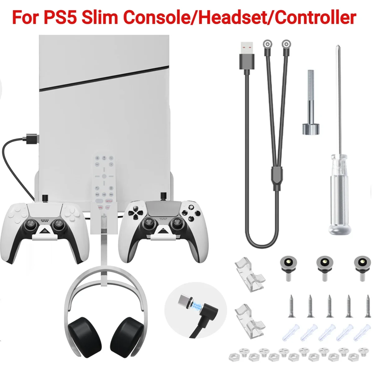 Wand halterung für ps5 Displayst änder Platzsparender Gamepad halter aus Metall für ps5 schlanke