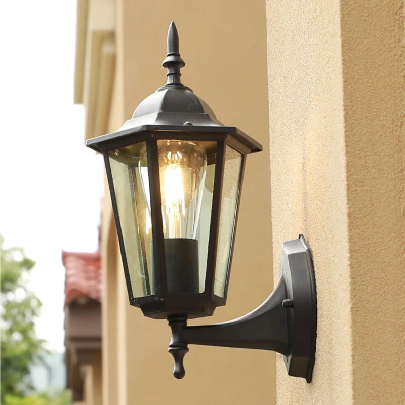 European Style Retro Outdoor Wall Light Balcony Sconce Lamp Waterproof Garden Decoration Outdoor Vintage Porch Lamp