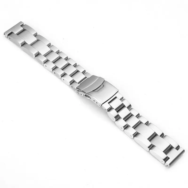 22mm 24mm 26mm Watch Band Solid Stainless Steel Thicken Straps Safety Folding Buckle Wristband High Quality Belt Accessories