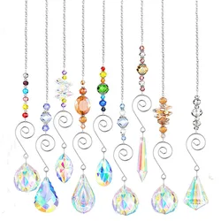 1pcs Crystal Suncatchers Hanging Crystals Sun Catcher Prisms Pendant with ChainRainbow Maker for Window Home Office Garden Decor