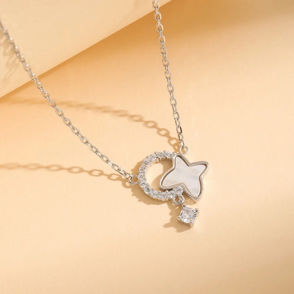 فراشة قلادة ضوء فاخر قسط تصميم المجوهرات سلسلة الترقوة الأزياء قلادة فريتيلاري