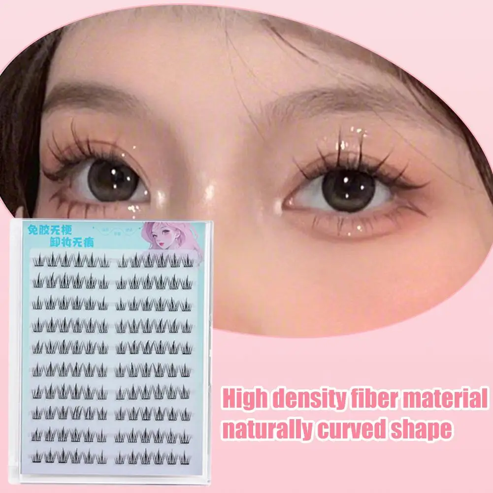 120-delige lijmvrije zonnebloem valse wimpers Quick-fit, geen lijm, valse wimpers zonder verwijdering Vergrotende gelwimpers Fa O0P6