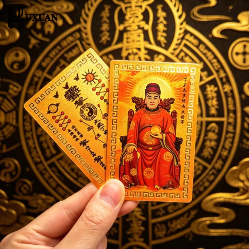 2027 Tai Sui Gold Prayer Card for Luck and Protection in Feng Shui Practices