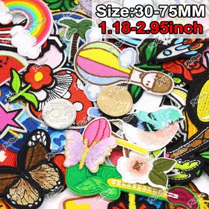 卸売ランダムミキシングパッチセット衣服用の刺繍パッチセットアップリケパンクのかわいい服のステッカーの鉄 6つのベストセールスガールズパッチ-4