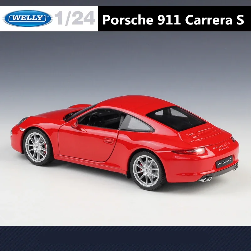 WELLY 1:24 Porsche 911 Carrera S Legering Sportwagen Model Diecasts Metalen Speelgoed Racewagen Model Simulatie Collectie Childrens Gift
