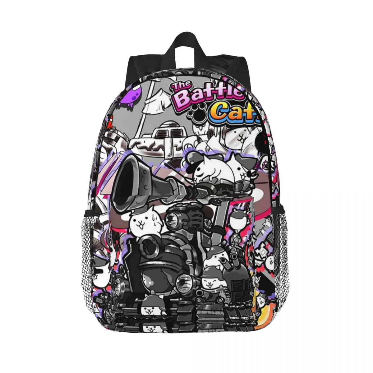 

Battle Cats - Siege Engine Backpacks Teenager Bookbag Fashion Children School Bags Travel Rucksack Shoulder Bag Large Capacity