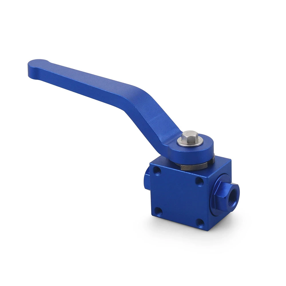 ​ 1/8インチ ビレットアルミニウム ブレーキラインロック シャットオフバルブ ブルー 1/8 NPT 燃料流量制御カットオフバルブ