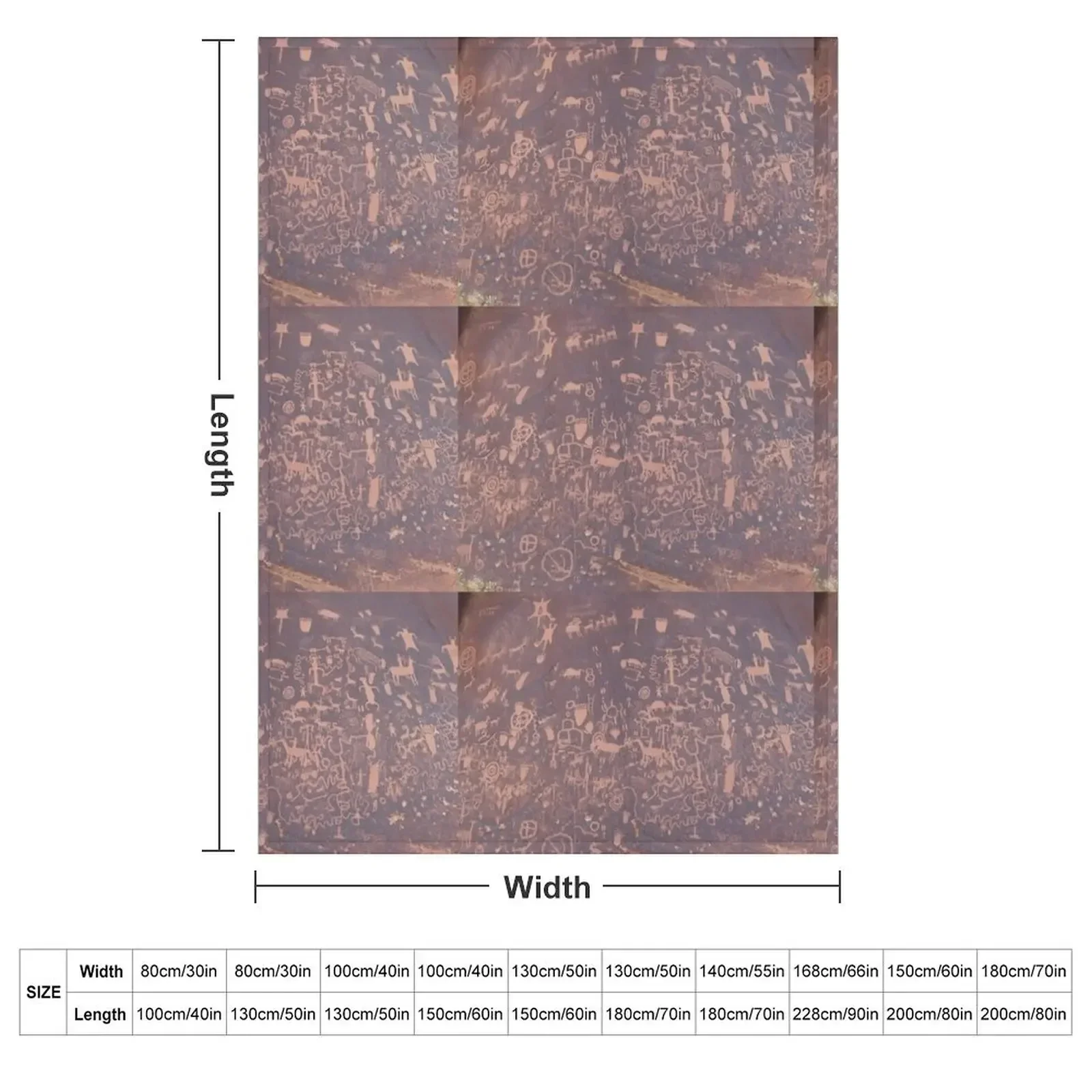 Ancient Petroglyphs Carved in Rock Throw Blanket Comforter for winter anime Moving Polar Nap Blankets