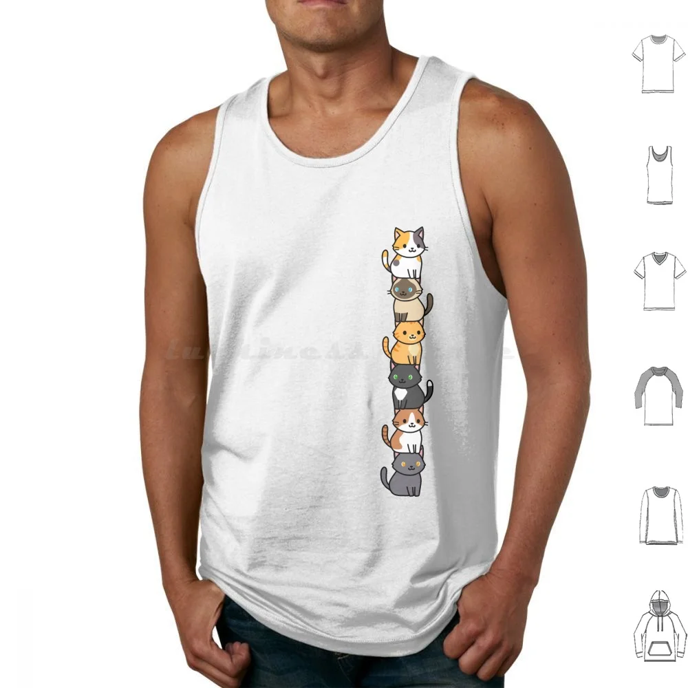 

Майки с принтом для кошек, хлопковая комплектация, нейтральный, бежевый, коричневый, белый, черный, оранжевый, кошка, котенок, котенок, сиамский ситцевый цвет