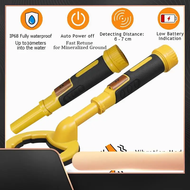 

2 In 1 Underwater Metal Detector Pulse Pinpointer Diving Treasure Waterproof Metal Detector Handheld Metal Finder Durable