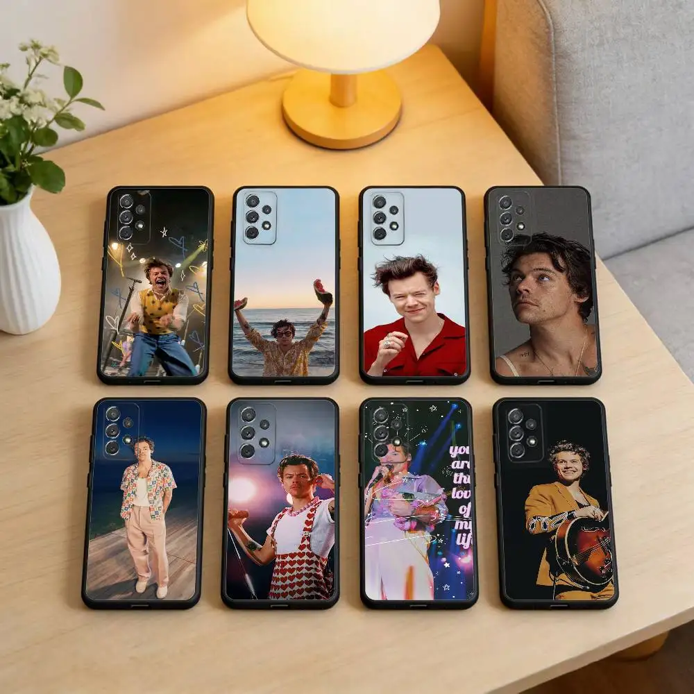 

H-HaRRy-Music-Styles Phone Case For Samsung Galaxy A73,A72,A71,A70,A53,A52,A51,Soft Silicone Black Cover