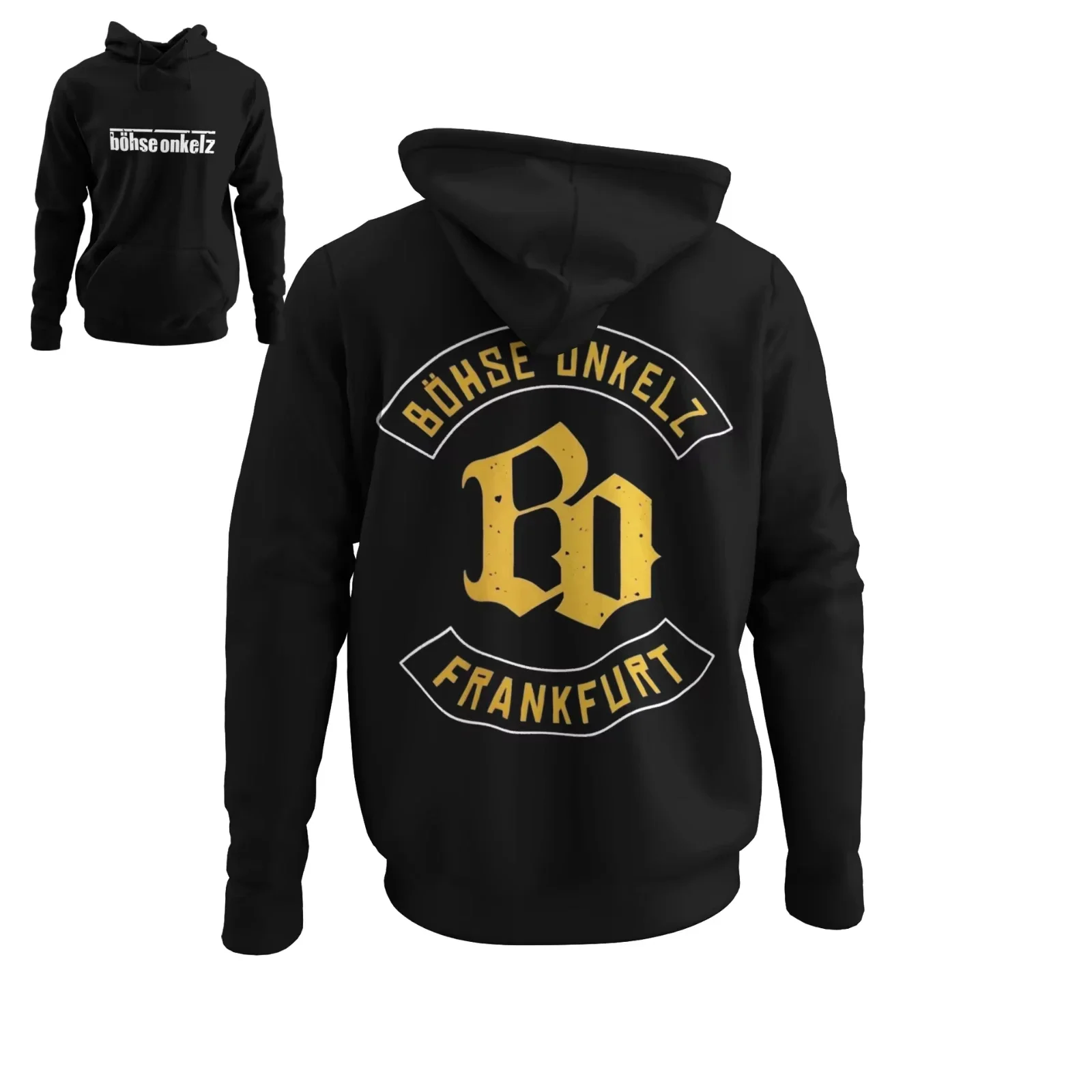 Sudaderas con capucha Y2K Böhse Onkelz Konzert Frankfurt Band Rock Herren Sudadera con capucha de lana cálida chándal de gran tamaño Unisex