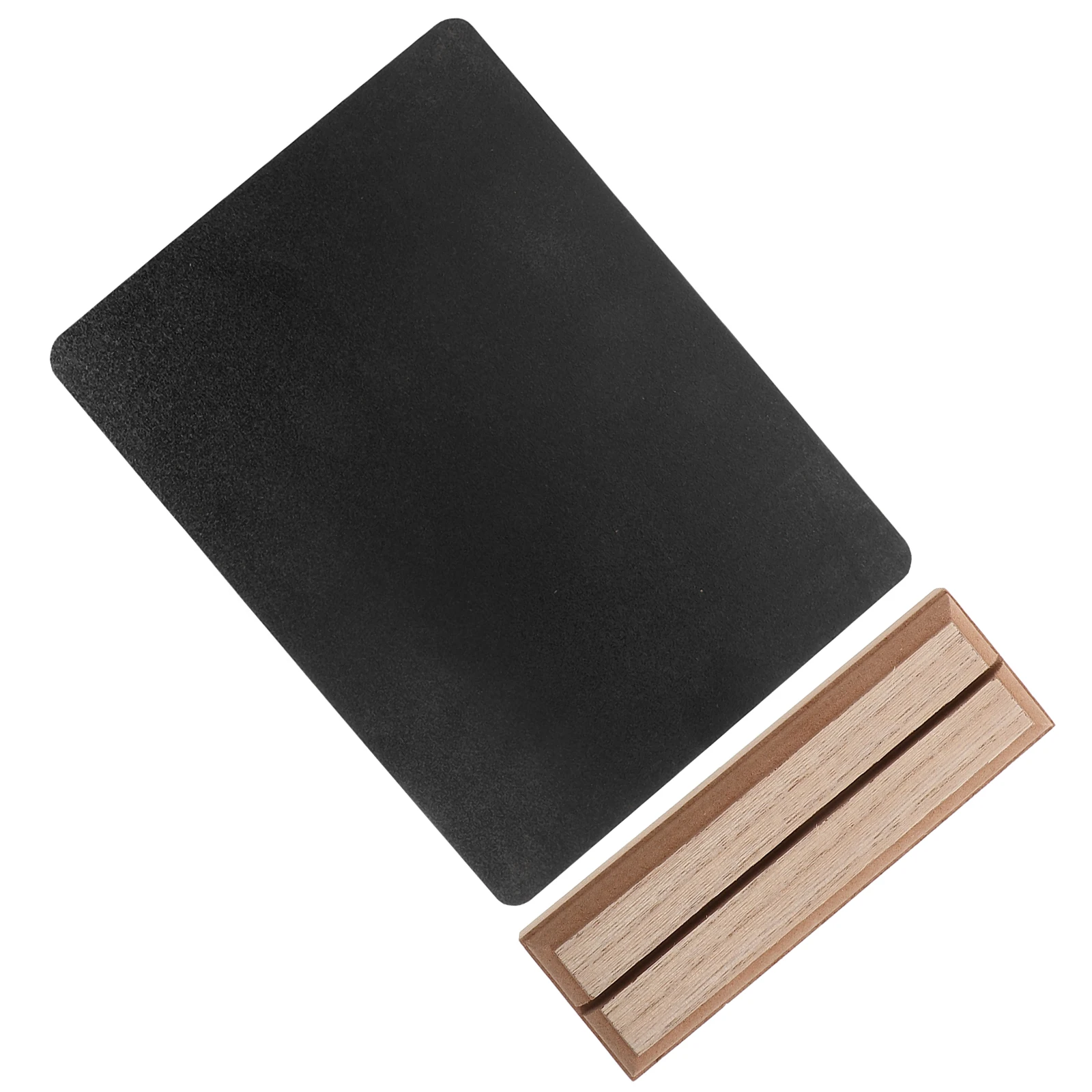 

2pcs Mini Blackboard Food Labels Wooden Table St Chalk Sign Blank Signs Desk Holders Display Numbers Names Restaurants Offices