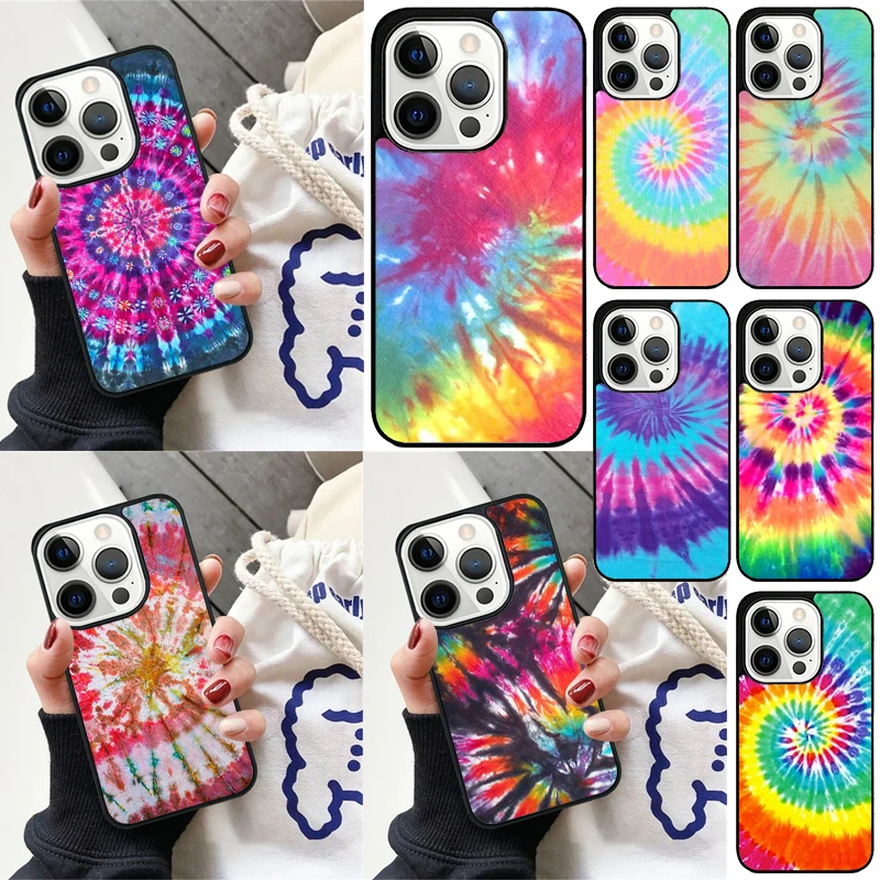 Trippy Tie Dye Hippie Art Cover For iPhone 16 13 14 15 Pro Max 12 Mini 11 15 Pro Max 6 7 8 Plus Max SE 2020 Phone Case