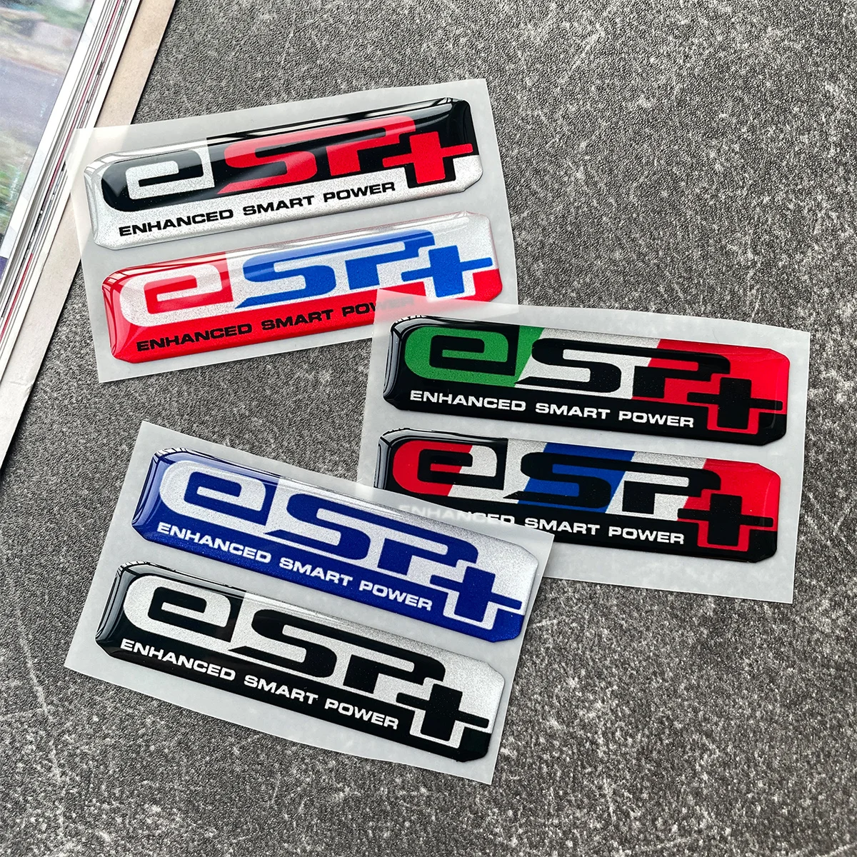 1 Pair 3D Epoxy Resin Gel Motorcycle Stickers Moto Scooter Body ESP ESP+ Logo Emblem Decals Accessories For Honda PCX150 PCX160 image 3