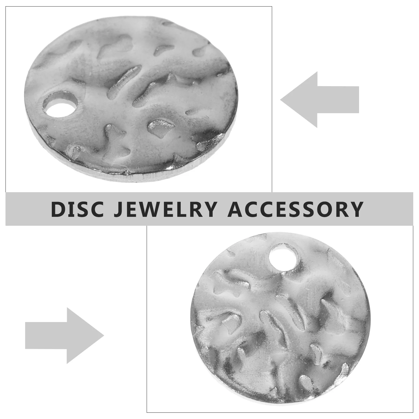 60Pcs Stainless Steel Disc Charms DIY Pendants Alloy Jewelry Accessories for Bracelet Earrings Necklace Craft Supplies