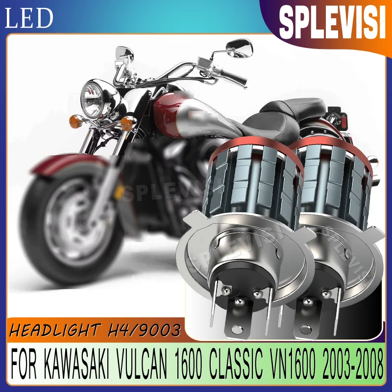 

Easy Plug and Play Dustproof LED h4 Motorcycle Headlight for Kawasaki Vulcan 1600 Classic VN1600 2003 2004 2005 2006 2007 2008