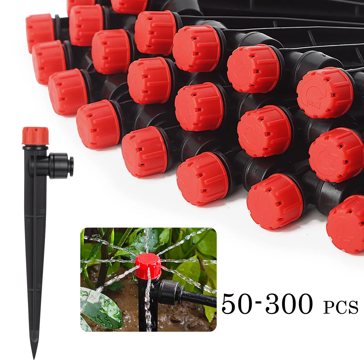 

Drip Emitters For 1/4" Drip Irrigation Tubing,Garden Irrigation Drippers For (4-7mm) Watering System, Water Flow Drippers