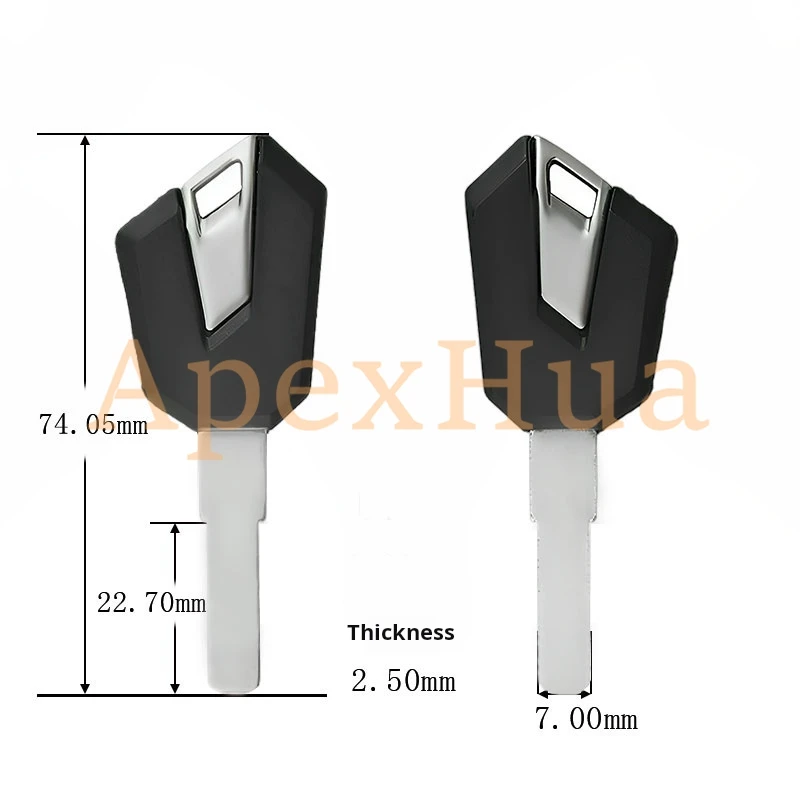 Key Blank for QJMOTOR QJ Sai 800, Sai 600 RS, Sai 900 Motorcycle, Ignition & Fuel Tank Lock Key Blank