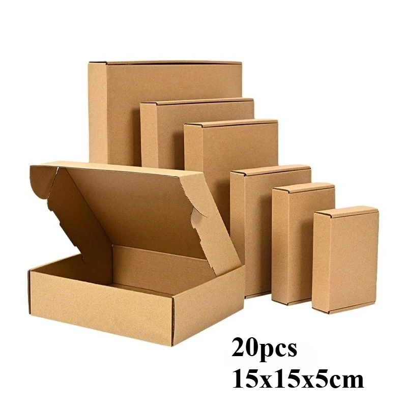 20/10PCS Golfkartonnen Doos Mailers, Bruin Kartonnen Verzenddoos Golfkarton Mailer Verzenddoos Kraftpapier Verpakking