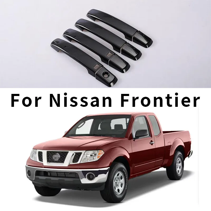 

Глянцевая черная накладка для Nissan Frontier Crew Cab, боковая ручка умного ключа