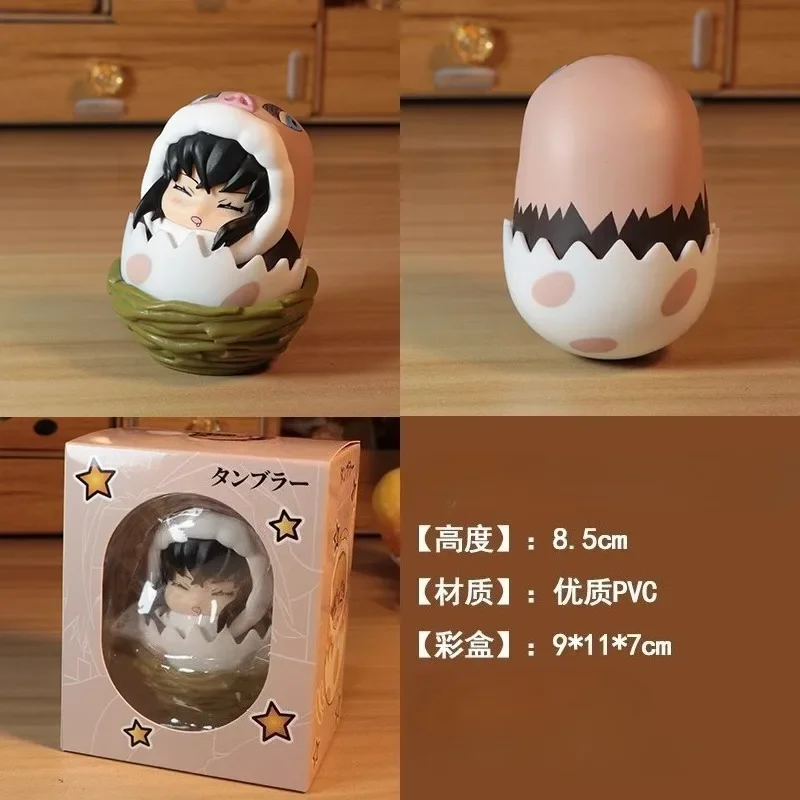 Dämonentöter: Dämonentöter: Kimetsu no Yaiba Acchion Figur Azuma Zenitsu Hashibira Inosuke Kreativität Schlaf Roly-Poly Spielzeugmodell Ornament