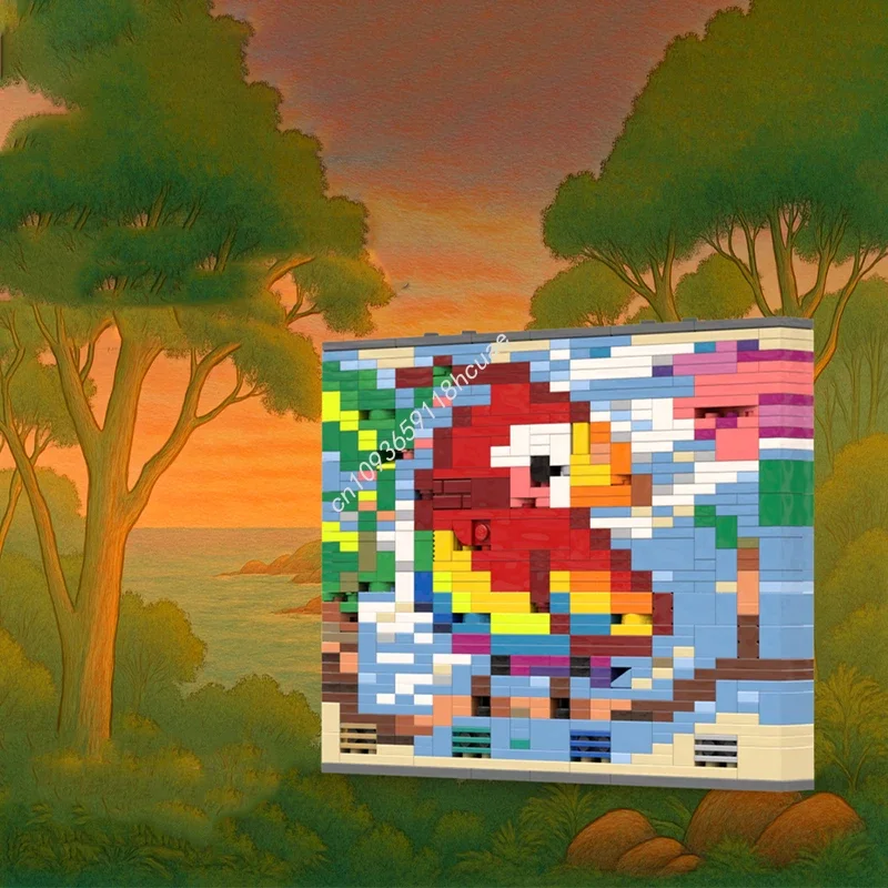 

559pcs MOC Mural 2 - Lorikeet Loll Modular Buildings Building Blocks Education Brick Children Kids Birthday Christmas toy Gift