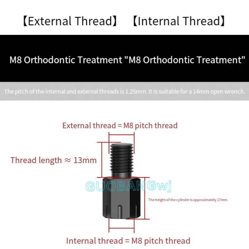 304 Stainless Steel Motorcycle Mirror Extension Screws M8 M10,Height Adjustment Adapter for Rearview Mirror, Universal Fit