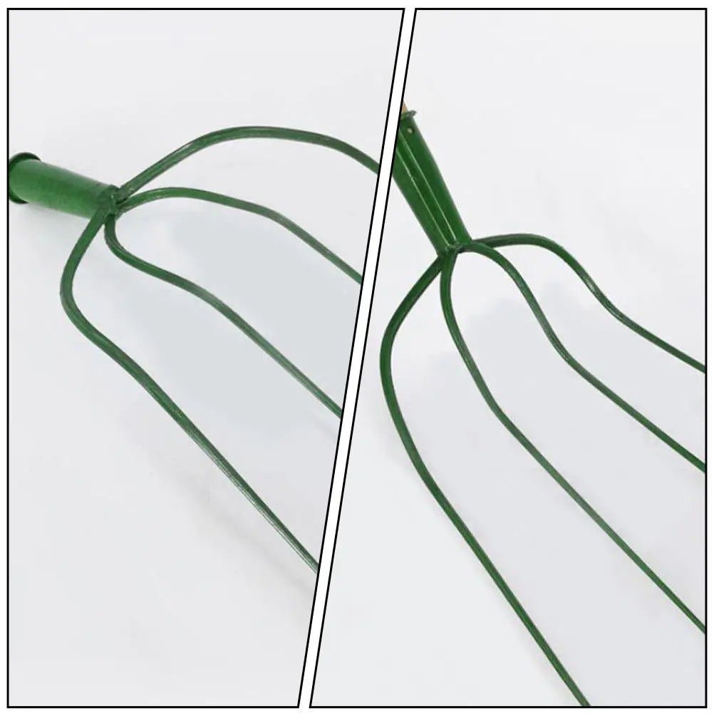 1pcs Agricultural Grass Fork Premium Metal Pitch-Fork Farming Tool Durable Outdoor Farm Implement Multi-Functional Iron Fork