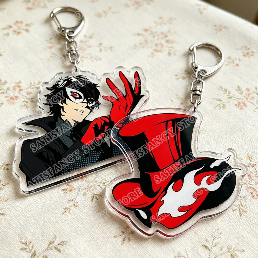 Trending Anime Keychains for Accessories Bag Shin Megami Tensei Joker Morgana Ryuji Sakamoto Keyrings Jewelry Friends Fans Gifts
