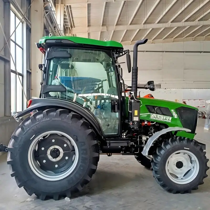 804 China 4X4 4WD Diesel 50HP 60HP 70HP 80HP 90HP Compact Mini Tractor for Farm Garden Agricultural Air-conditioned cab