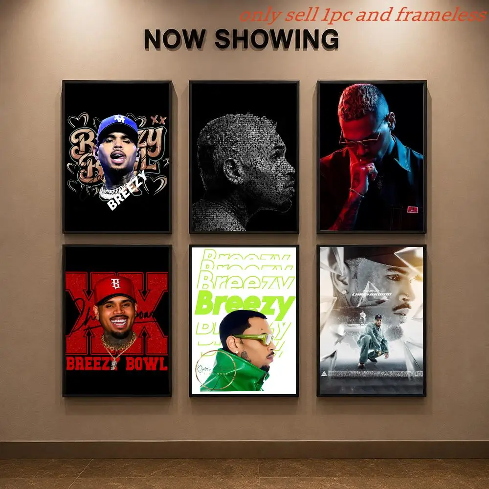 Contemporary Music C-Chris Brown Poster Painting Prints Wall Art Picture Film Room Home Bar Cafe Decor Mural
