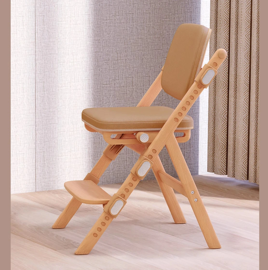 

Children's Learning Chair Adjustable Solid Wood Learning Chair for Primary School Students Household Simple Lifting Baby
