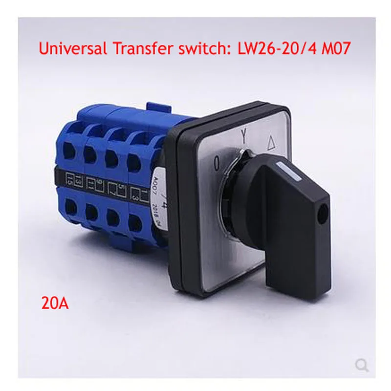 LW26-20/4 M07 High And Low Speed Fast And Slow Motor Star Triangle Start Universal Switch Three Gears Four Sections