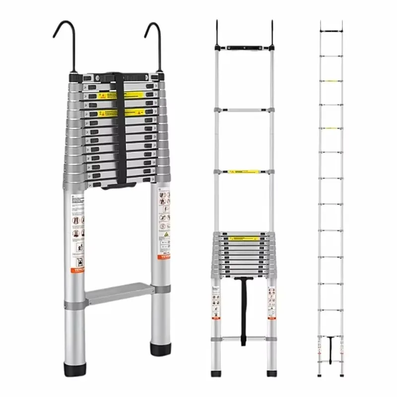 

Single Side Lightweight Aluminium Telescoping Extension Step Hooks Ladder 2m 3m 4m 5m 6m Household Folding Ladders for Hospital
