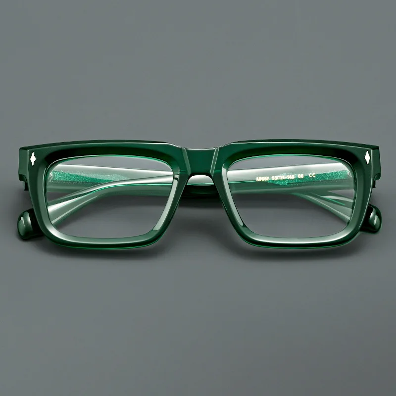 SZTZX Durable Casual Style Thick Square Frame Prescription Glasses Anti Blue Light Myopia Eyewear Progressive Reading Glasses