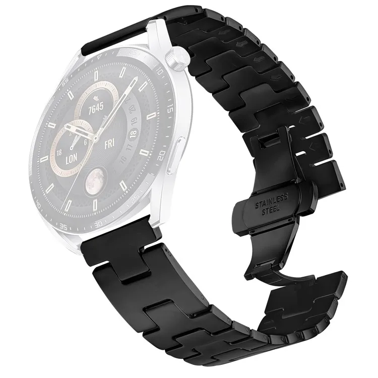 

For Honor MagicWatch Replacement Strap H Type Metal Watch Band - Black