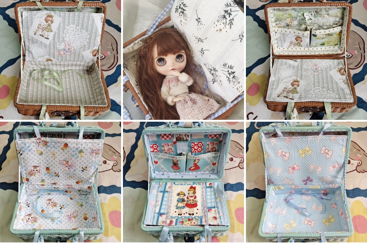 

Handmade Go out baby case 1/6 30cm BJD blythe doll ((Fit Pullip,Ob24,ob22，Azone,Licca,ICY, JerryB, 1/6 Doll Accessories))