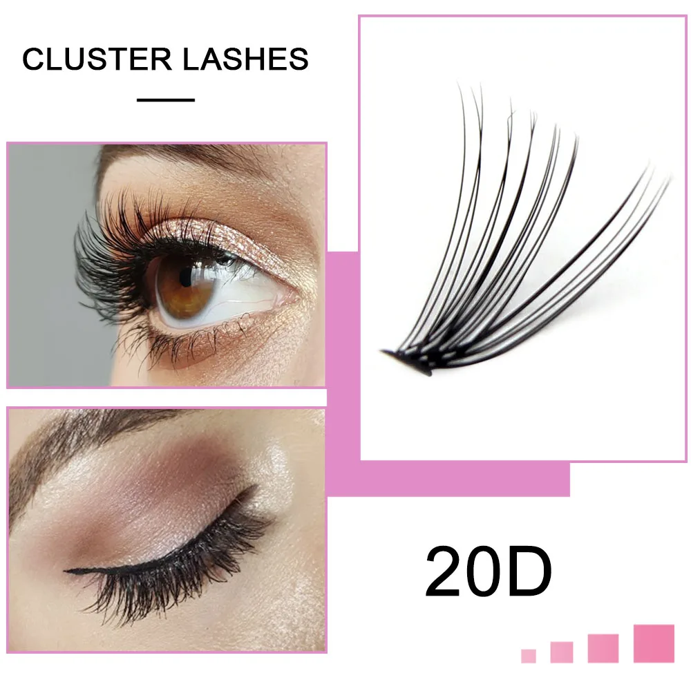Mond lilie profession elle 20d 30d Einzel cluster Nerz Wimpern Verlängerung 3d Volumen effekt natürliche weiche Make-up Pfropfen Faux Wimpern – Detail 6