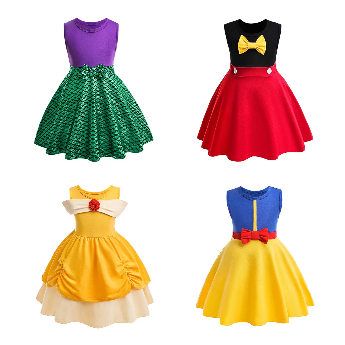 도널드 덕 미키 공주 티셔츠, 원피스 민소매 라운드넥, 야외 캐주얼 탑 토이 스토리, 어린이 소녀용 코스프레 코스튬