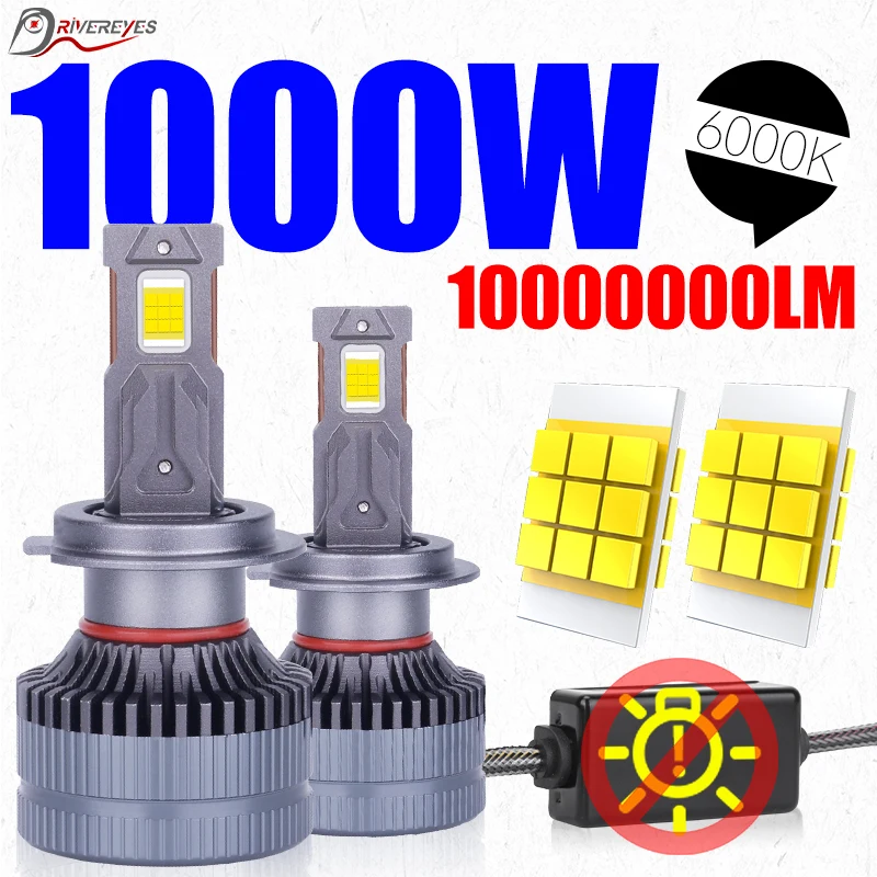 

1000000 LM 1000W H4 H7 H11 LED Canbus K5C K6C H1 H8 H9 9005 9006 HB3 HB4 9012 HIR2 STG CSP Чипы Светодиодная фара Турбо Противотуманная фара 12 В